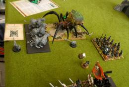 Empire vs Orcs and Goblins - detail boje Arachnoroka s Demigryphy