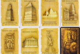 7 karet divů světa: Maják+Mauzoleum+Pyramidy+Visuté zahrady+Diova socha+Artemidin chrám+Kolos+rub