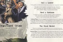 Organized Crime  - Institution Sheet