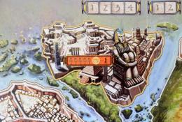 Hrací plán - varianta pro 4 hráče - detail delty Nilu