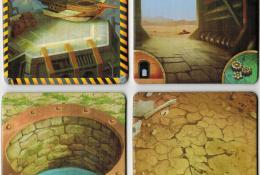 Zvláštní dílky (shora zleva): startovní rampa, tunel, studna, falešná studna (fata morgana)