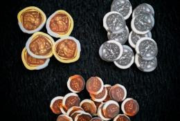 Mince (1, 5 a 10 drachmae)