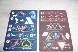 Lama karty (líc a rub) - modrý a červený hráč