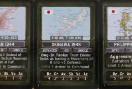 Ukázka karet japonských kampaní.