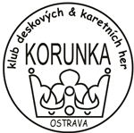 Logo klubu deskových a karetních her Korunka
