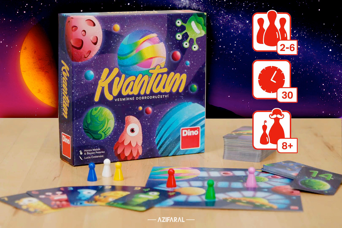 Kvantum je karetní hra pro 2–6 hráčů ve věku od 8 let