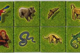 Dílky všech osmi druhů pralesních zvířat