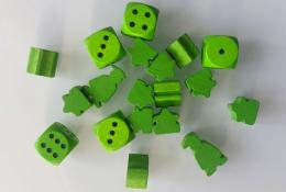 Počáteční dřevěné komponenty zeleného hráče