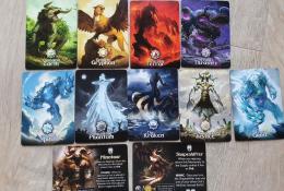 Karty legendary monsters - nádherné ilustrace - dole Mercenary které můžete najmout na svou stranu