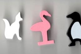 Figurky zvířátek (klokan, polární liška, plameňák, tučňák, surikata)