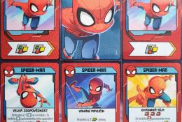Ukázka karet hrdinů Spider-man