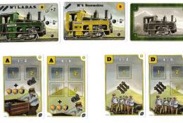 výber kariet zo základnej hry - lokomotívy, úprava herného plánu podľa počtu hráčov