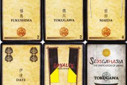 Ukázka karet klanů Tokugawy