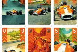 Výběr z celkem 15 karet pro 7. hráče (oranžové závodní auto)