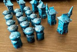 Moje homemade figurky pro modrého hráče (modely z thingiverse.com) 