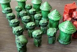 Moje homemade figurky pro zeleného hráče (modely z thingiverse.com) 