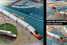 3D vytlačený vysokorýchlostný vlak THSR 700T na základe skutočného modelu - Thajsko