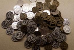 Kovové mince - koupeno na Spielu 2015