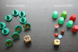 Porovnání hracích figurek - Původní verze TOFA a nové verze EFKO v licenci Neprakta
