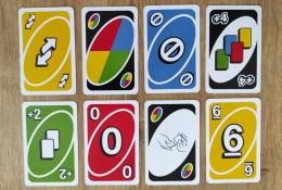 Uno - ukážka kariet