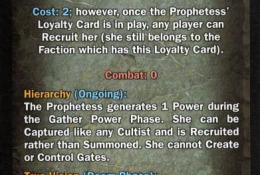 Loyalty card - Cultist The Prophetess
