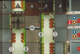 Detail části herního plánu (stanice metra)