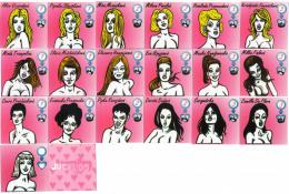 Karty žen (blondýn, brunet a černovlásek) včetně náhradní karty a rubu