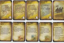 Karty cílů, karta hráče Conana a bonusové karty Co