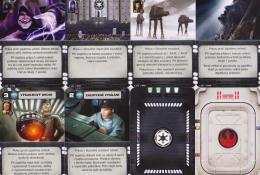 Karty misí (Impérium) + vpravo dole rub + rub karty mise rebelů