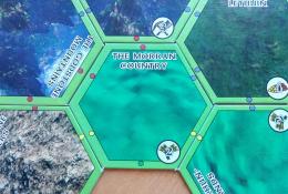 Ukázka hexů terénů modulárního herního plánu