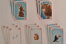 Základní karty zvířat (Yetti, Svišť, Sup, Koza, Jak)