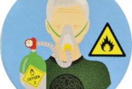 osoba s kyslíkovou maskou