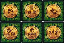 Rub karet s různými symboly pro "hru mistrů"