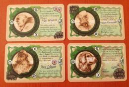 Karty postav pro zeleného hráče + karta Azora pro sólovou variantu