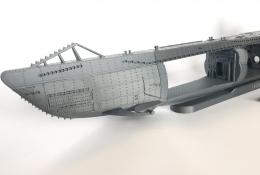 UBoat VIIC 3D print ponorky - detail prednej casti