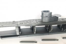 UBoat VIIC 3D print ponorky - detail torped, a strednej casti ponorky