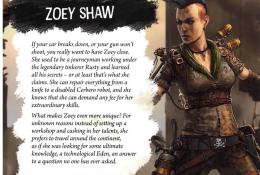 Deska hrdiny Zoey Shaw - rub
