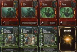 Event monster cards + Quest cards + rub (shodný pro oba druhy)