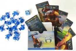 Obsah krabičky hráče (modrý hráč)