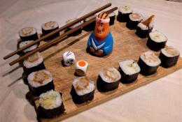 Sushi při sushi (jedlé části nejsou součástí balení :) 