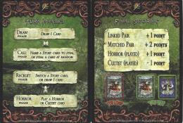 Přehledové karty (fáze hry a skórování)